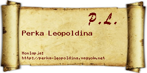 Perka Leopoldina névjegykártya